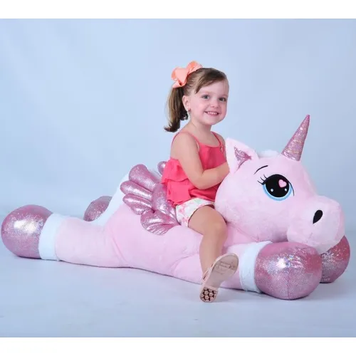 Peluche Unic rnio Bicho Pel cia rosa tama o gigante MercadoLibre