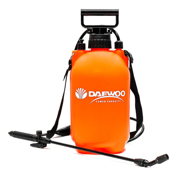 Rociador Fumigador Pulverizador Daewoo DAPSP5LK Bomba Manual 5 Litros Color Naranja