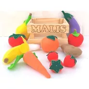  Juguete Cajón Frutas Y Verduras Tela Paño Infantil 