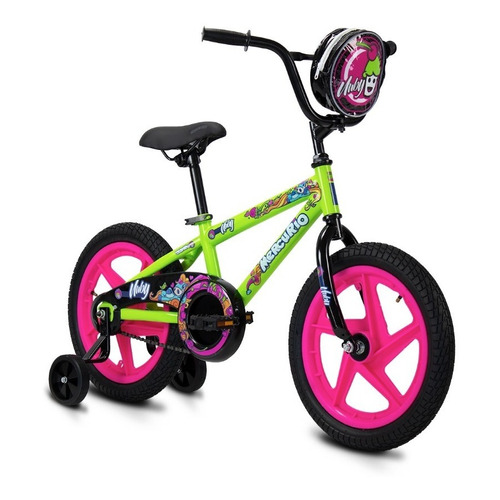 Bicicleta Mercurio Infantil Para Niña Nuby Rodada 16 Verde