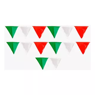 Papel Picado - Banderín Liso Tricolor