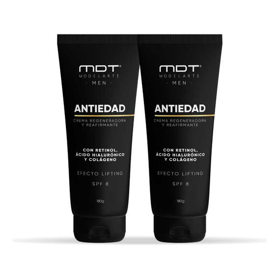 Kit X2 Mdt Crema Antiedad Para Hombre Con Retinol Momento De Aplicación Día/noche Tipo De Piel Todo Tipo De Piel