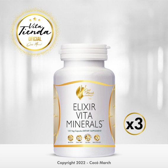 Suplemento Cocó March Elixir Vita Minerals 3 Unidades