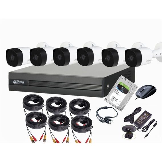 Cctv Kit Profesional Dahua Dvr 8ch + 6 Cam 1080p Disco 2tb