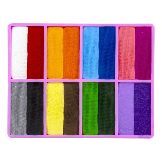 Colibrix Maquillaje Paletita Duos Base De Agua Arcoiris 