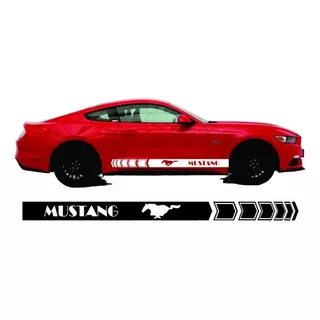 Par De Stickers Franjas Flecha Laterales Para Ford Mustang