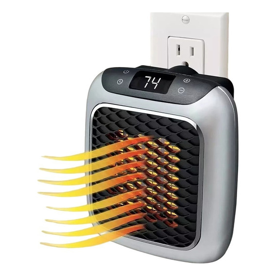 Calentador Eléctrico Mini Calefactor Turbo 800w Portátil Color Gris