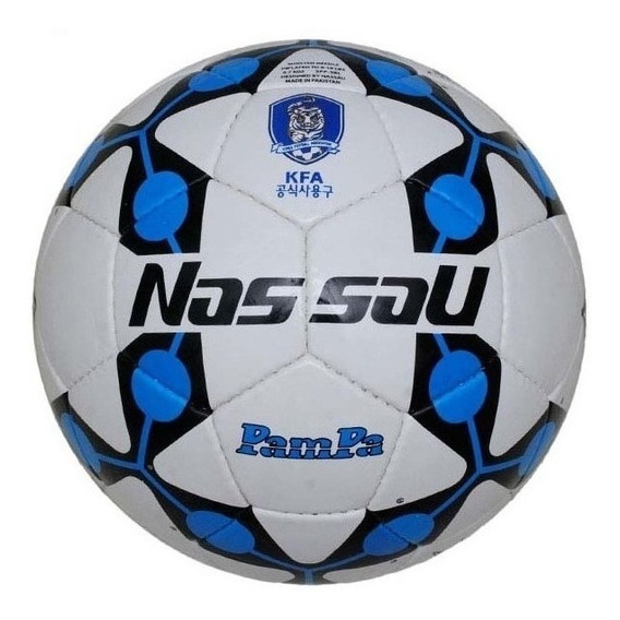 Pelota Futbol Nassau Pampa Campo N5 Cosida Entrenamiento Cke Color Azul