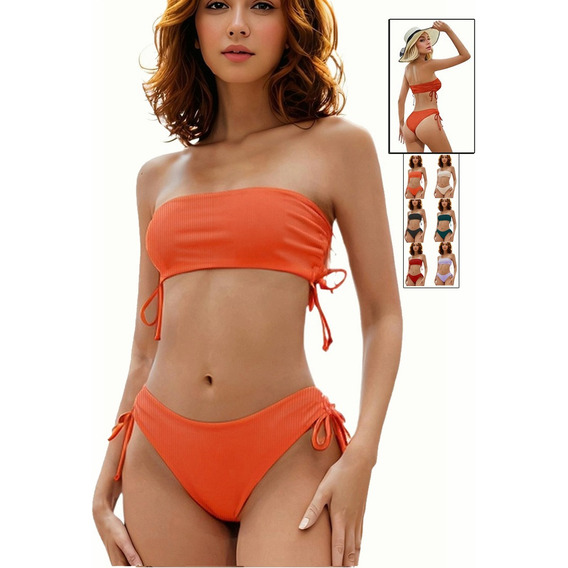 Bikini De Tiras Para Mujer, Cordón, Braguita, Traje De Baño