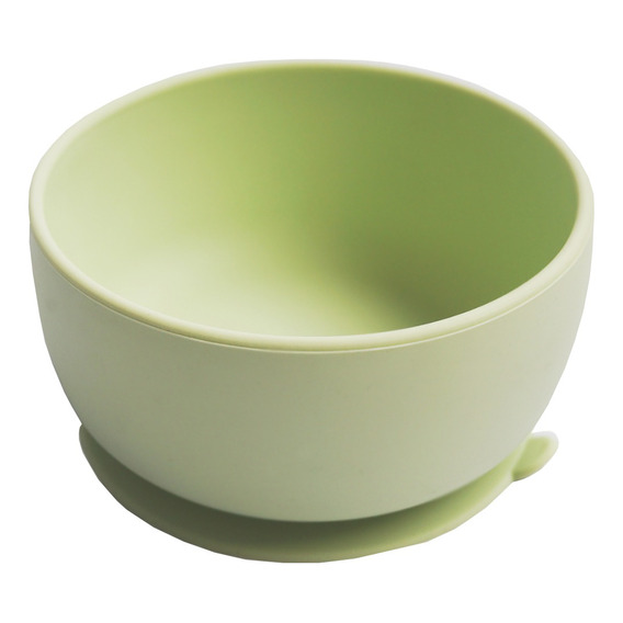 Bowl De Silicona Con Ventosa, Sin Bpa, Para Bebe Color Verde