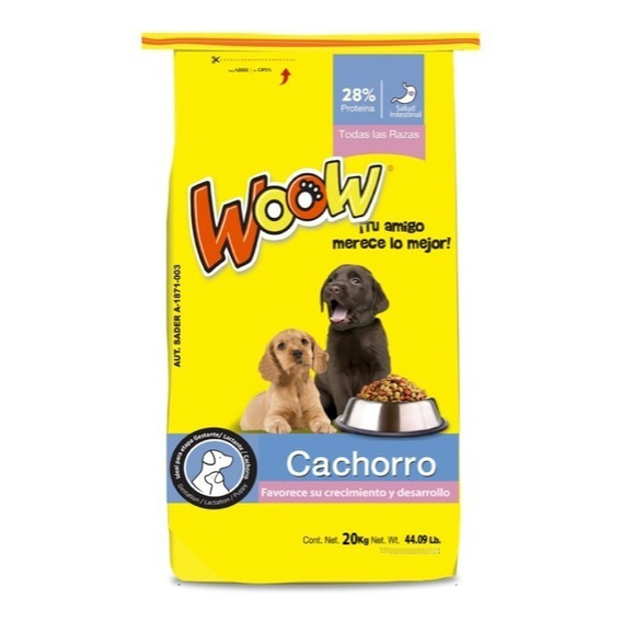 Croquetas Para Cachorro Woow 28% Proteina De 20 Kg