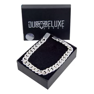 Pulsera Hombre Barbada Hl 8mm Deplataley.925 Duodeluxejoyas®