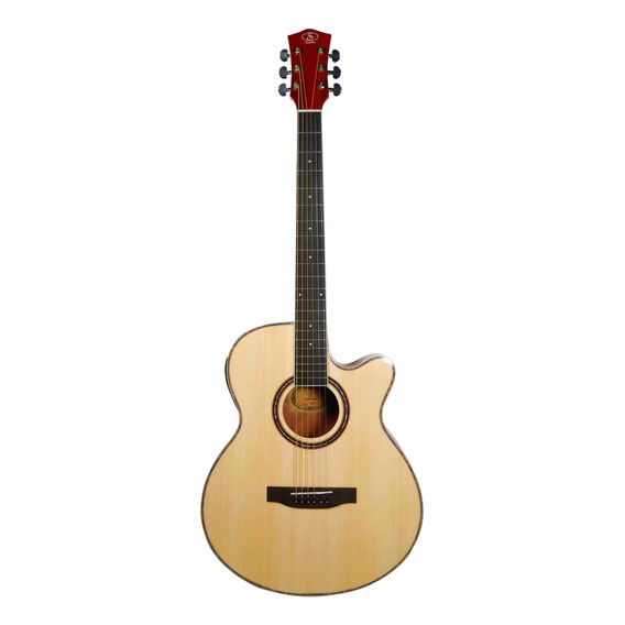 Guitarra Electroacústica Symphonic A110 Con Pantalla T4e Color Natural Material Del Diapasón Palisandro Orientación De La Mano Diestro