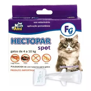 24un.  Hectopar Spot Antipulgas Gatos Fg Acima De 4kg  