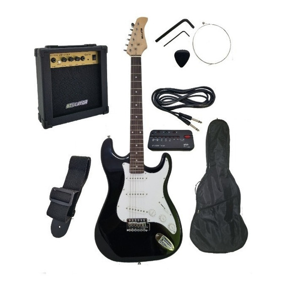 Kit Guitarra Electrica Amplificador Bocina Accesorios Bellat