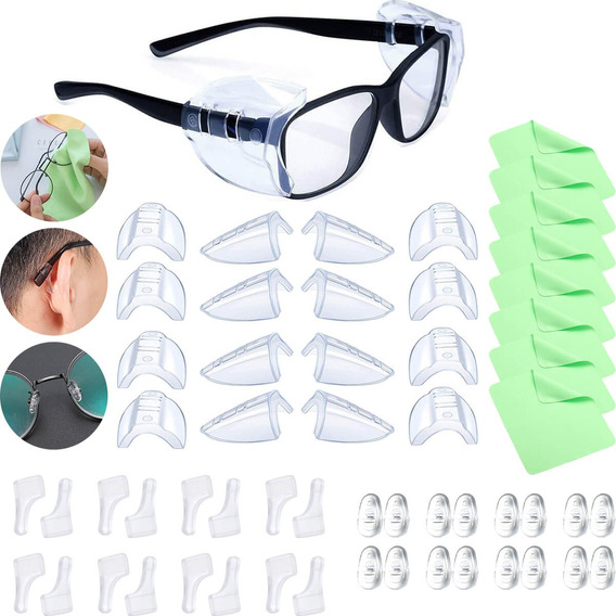 16 Pcs Protectores Antideslizantes Laterales De Gafas De Ojo