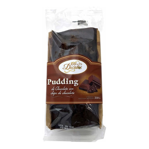 Budin Pudding 100 Ducados Chocolate Con Chips Chocolate 300g