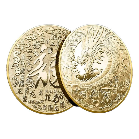 Moneda Del Dragon Año Chino Amuleto 2