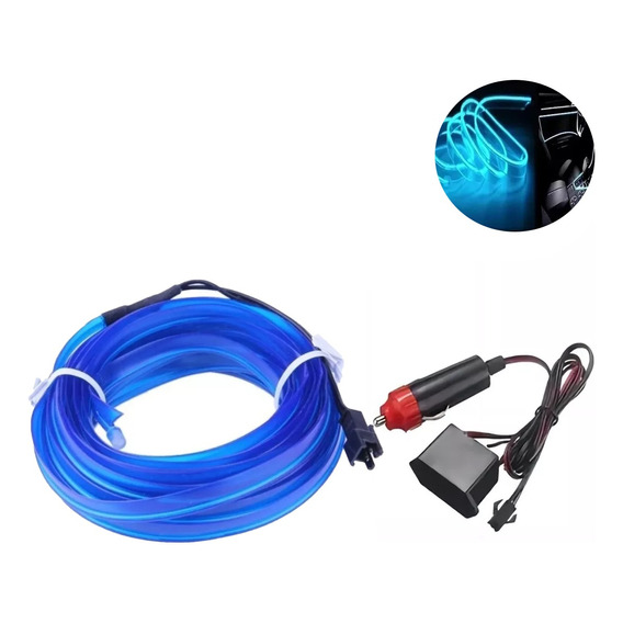 Hilo Tira Luz Neon Colores Led Conector 12v Auto Moto 5m