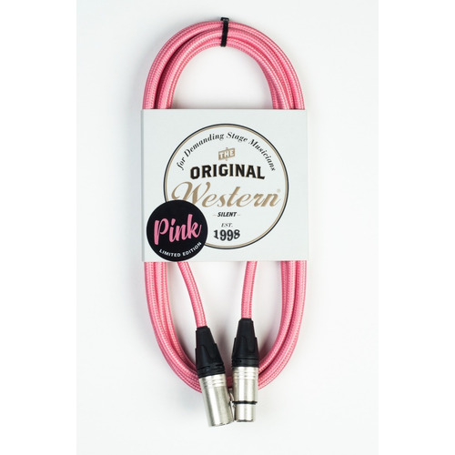 Cable Western Para Micrófono Xlr - Xlr - Entelado Rosa -3mts