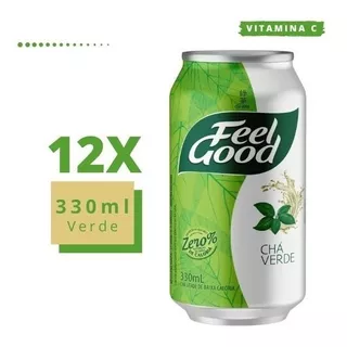 Chá Feel Good Verde Com Limão Lata 330ml Com 12 Unidades