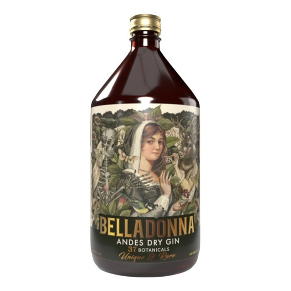 Gin Premium Belladonna Andes Dry 37 Botanicos 1L