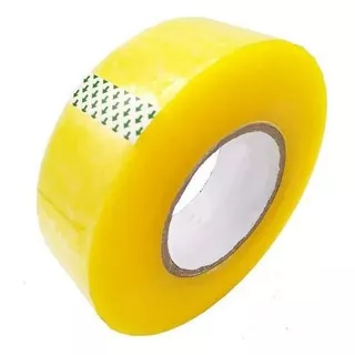 Kit 5 Fita Larga Durex 500m Transparente Embalar Caixa Ec Cor Amarelo