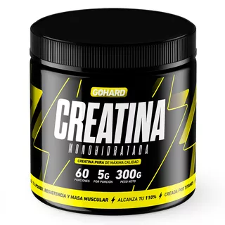 Creatina Monohidratada Gohard 60 Servicios. Fitness Sabor Sin Sabor / 300 Grs