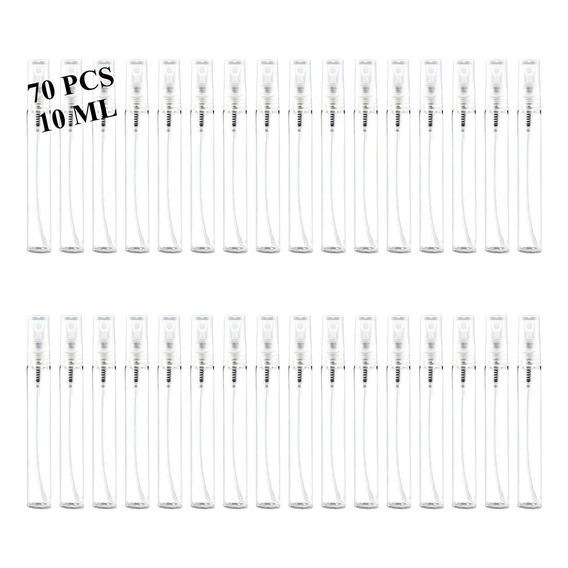 70pcs 10ml Mini Botellas Spray Perfume Vidrio Recargables