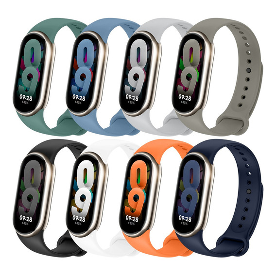 8 Correa Mica Cristal Para Xiaomi Mi Watch Band 8 Extensible