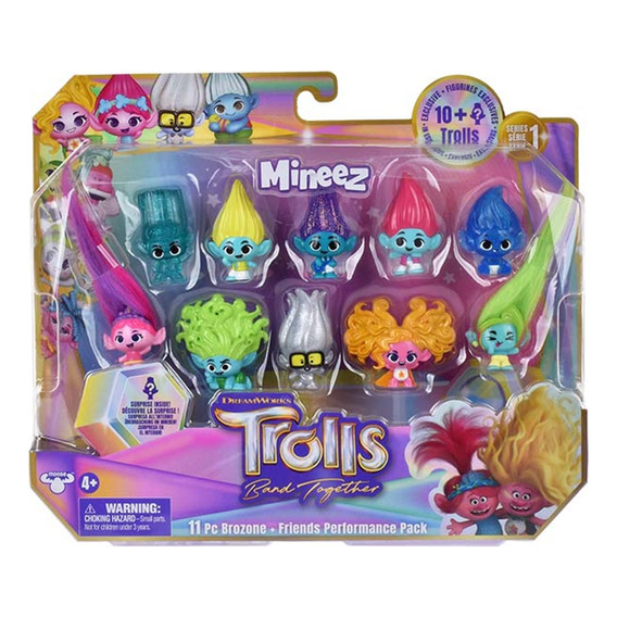  Trolls Mineez Set De 10 Mini Figura Coleccionables Original