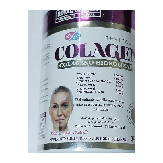 Colageno Hidrolizado Revitalise 500 Grs Con Q10 Y Vit E