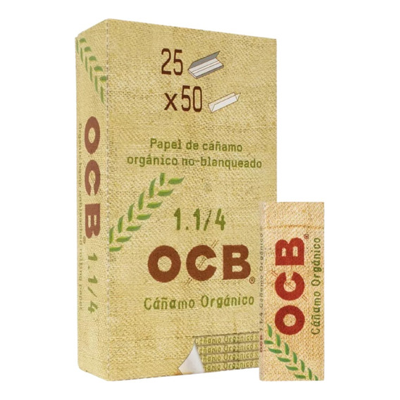 Papel Ocb Cañamo Organico 25x50 1 1/4