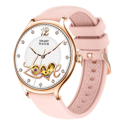 Smart Watch Xion 1.39 Slim Xi-watch80 Color de la caja Rosa Color de la malla Rosa Color del bisel Dorado Diseño de la malla rosa