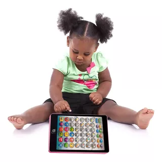 iPad Tablet Infantil Interativo Educativo Bilíngue 2 Cores Cor Rosa