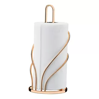 Suporte Para Rolo Papel Toalha Cobre Rose Gold 1603rg