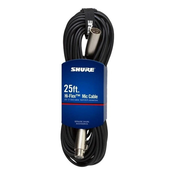 Cable Para Micrófono Shure C25j Xlr-xlr De 7.5m Cromado