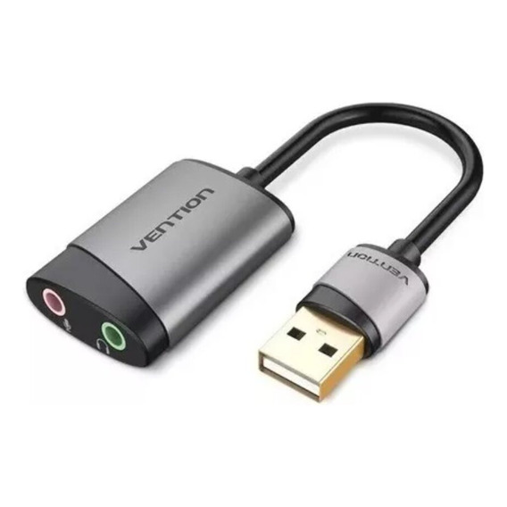 Adaptador Vention Tarjeta Sonido Externa Dual Jack 3,5 A Usb