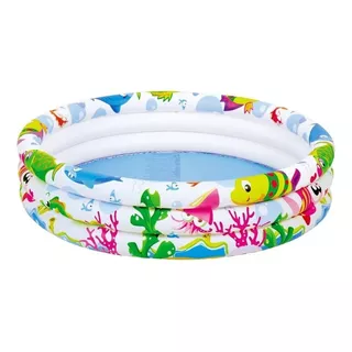 Pileta Inflable Redondo Jilong Sea World 17010-3 75l Multicolor