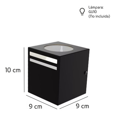 Aplique Unidireccional Uniline Exterior Apto Led Gu10 