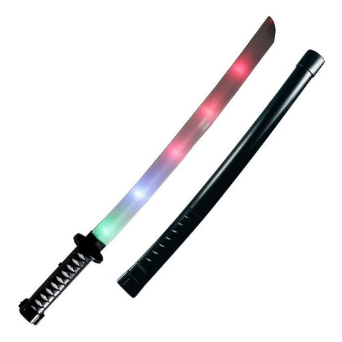 Ninja Samurai Sword, sensor de movimiento, luz y sonido, con pilas, color blanco