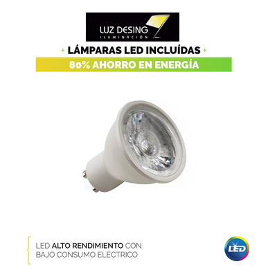 Aplique Unidireccional Con Led Gu10 Iluminacion Exterior