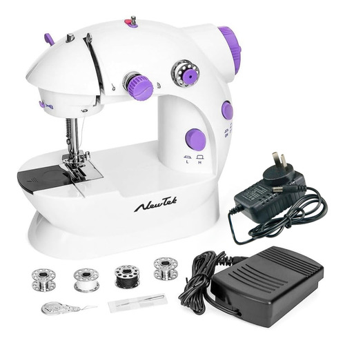 Máquina De Coser Recta Portable Newtek MC01 A 220v Color Blanco 