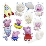 Set Globos Metal Peppa Pig X10 Pcs Cumple +cinta N11- El Rey