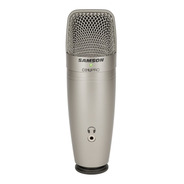 Micrófono Samson C01u Pro Condensador  Supercardioide Plateado