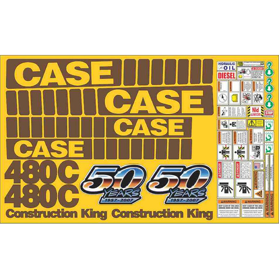 Calcomanías Case 480c Con Preventivos Originales