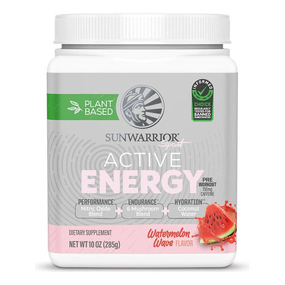 Active Energy Preworkout Vegano Sandía 285 G Sunwarrior Spor