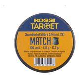 Chumbinho Munição Target Match 5.5mm 100un - Rossi