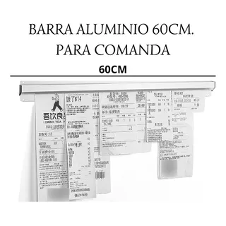 Barra Aluminio Comandera O Porta Comanda 60cm