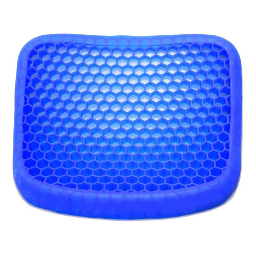 Cojín Silicona Asiento Gel Confortable Lavable Portátil Color Azul